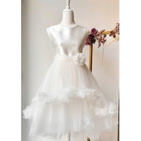 ABITO CERIMONIA IN RASO E TULLE