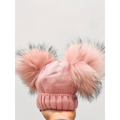 CAPPELLO ROSA DOPPIO POMPON FOX