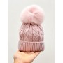 CAPPELLO ROSA POMPON FOX LANA E CASHMERE