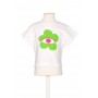 SHIRT BIANCA CON FIORE VERDE