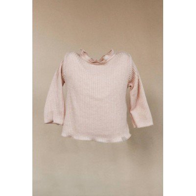 MAGLIA CON COLLETTO SOFT PINK