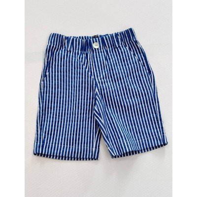 PANTALONCINO A RIGHE BLU E BIANCO