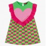 ABITO VERDE E FUCSIA HEART