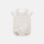 SALOPETTE T-SHIRT A RIGHE BEIGE