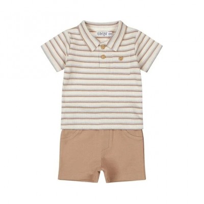 COMPLETINO POLO A RIGHE E SHORTS