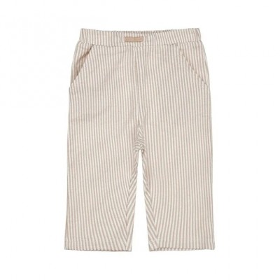 PANTALONE A RIGHE BEIGE