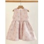 ABITO ROSA GIROMANICA CON FIORE IN ORGANZA