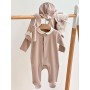COORDINATO NASCITA NUDE ANGEL: TUTINA, CAPPELLINO E BAVETTA
