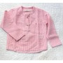 CAMICIA A RIGHE ROSA CON COLLETTO COREANA