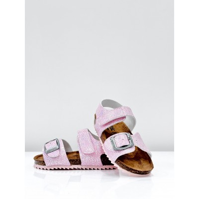 SANDALO STRAPPO GLITTER ROSA