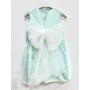 ABITO MENTA CON FIOCCO BIANCO IN TULLE