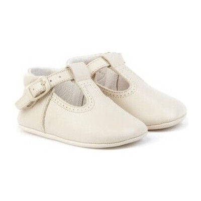 SCARPINA BEIGE IN PELLE CON CINTURINO