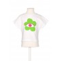 SHIRT BIANCA CON FIORE VERDE