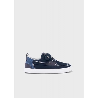 SCARPA MODELLO NAUTICO BLU, IN TELA