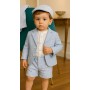 COMPLETO LINO CON BERMUDA A RIGHE