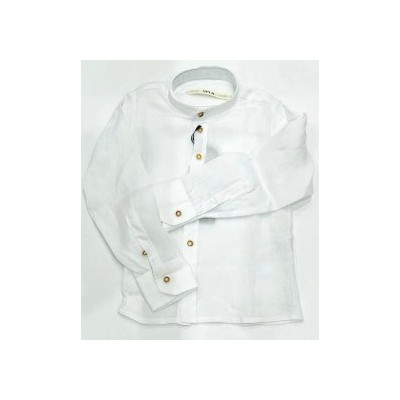 CAMICIA BIANCA IN LINO BOTTONCINO