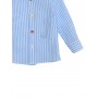 CAMICIA A RIGHE CELESTE