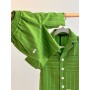 COMPLETO A RIGHE VERDE IN COTONE ALESSANDRINI