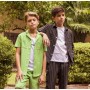 COMPLETO A RIGHE VERDE IN COTONE ALESSANDRINI