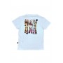 SHIRT WHITE SCRITTA BLU