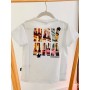 SHIRT WHITE SCRITTA BLU