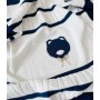 COPERTINA IN FILO ORSETTO MARINARETTO CON INSERTI TRECCE
