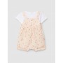SALOPETTE ORANGE CON SHIRT BIANCA