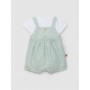 SALOPETTE VERDE OLIVA CON SHIRT BIANCA
