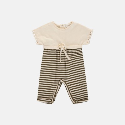 TUTINA JERSEY A RIGHE VERDE ED ECRU