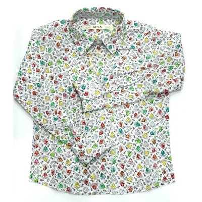 CAMICIA A FIORI BIANCA
