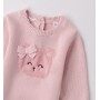 MAGLIONCINO GIROCOLLO IN LANA E COTONE ROSA