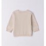 CARDIGAN IN FILO A MAGLIA RASATA SABBIA