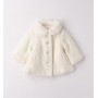 CAPPOTTO CON COLLETTO PELUCHE PANNA