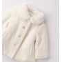 CAPPOTTO CON COLLETTO PELUCHE PANNA