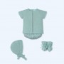 COMPLETINO VERDE ACQUA CON CULOTTE, CAPPELLINO E BABBUCCE