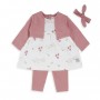 COMPLETINO ROSA BLUSA PANTALONE E FASCIA