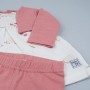 COMPLETINO ROSA BLUSA PANTALONE E FASCIA