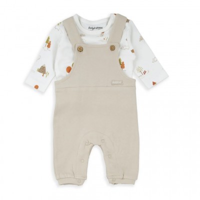 SALOPETTE BEIGE CON MAGLIETTINA WONDERLAND