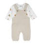 SALOPETTE BEIGE CON MAGLIETTINA WONDERLAND