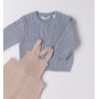 SALOPETTE TORTORA E CARDIGAN AVION IN LANA E COTONE