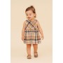 SCAMICIATO TARTAN BLU E BEIGE