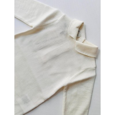 BODY CON COLLETTO PANNA 100% LANA MERINOS EXTRAFINE