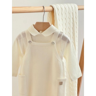 SALOPETTE PANNA 100% LANA MERINO