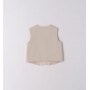 GILET BEIGE IN CALDO COTONE LISCIO