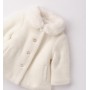 CAPPOTTO CON COLLETTO PELUCHE PANNA