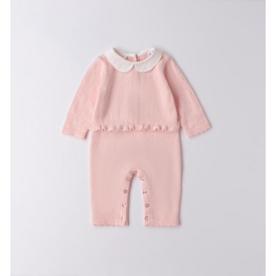 TUTINA ROSA IN MAGLIA RASATA IN CALDO COTONE