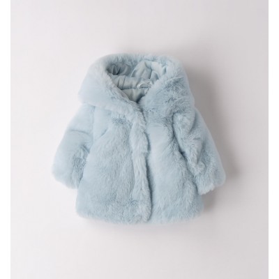 CAPPOTTINO PELLICCIA CON CAPPUCCIO WINTER SKY