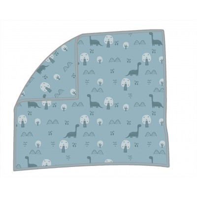 COPERTINA IN COTONE AZZURRA