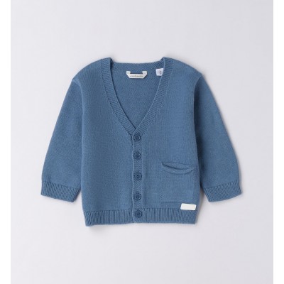 CARDIGAN IN FILO A MAGLIA RASATA AVION