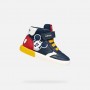 SNEAKERS A STIVALETTO TOPOLINO DISNEY BLU, IN PELLE, CON STRAPPO